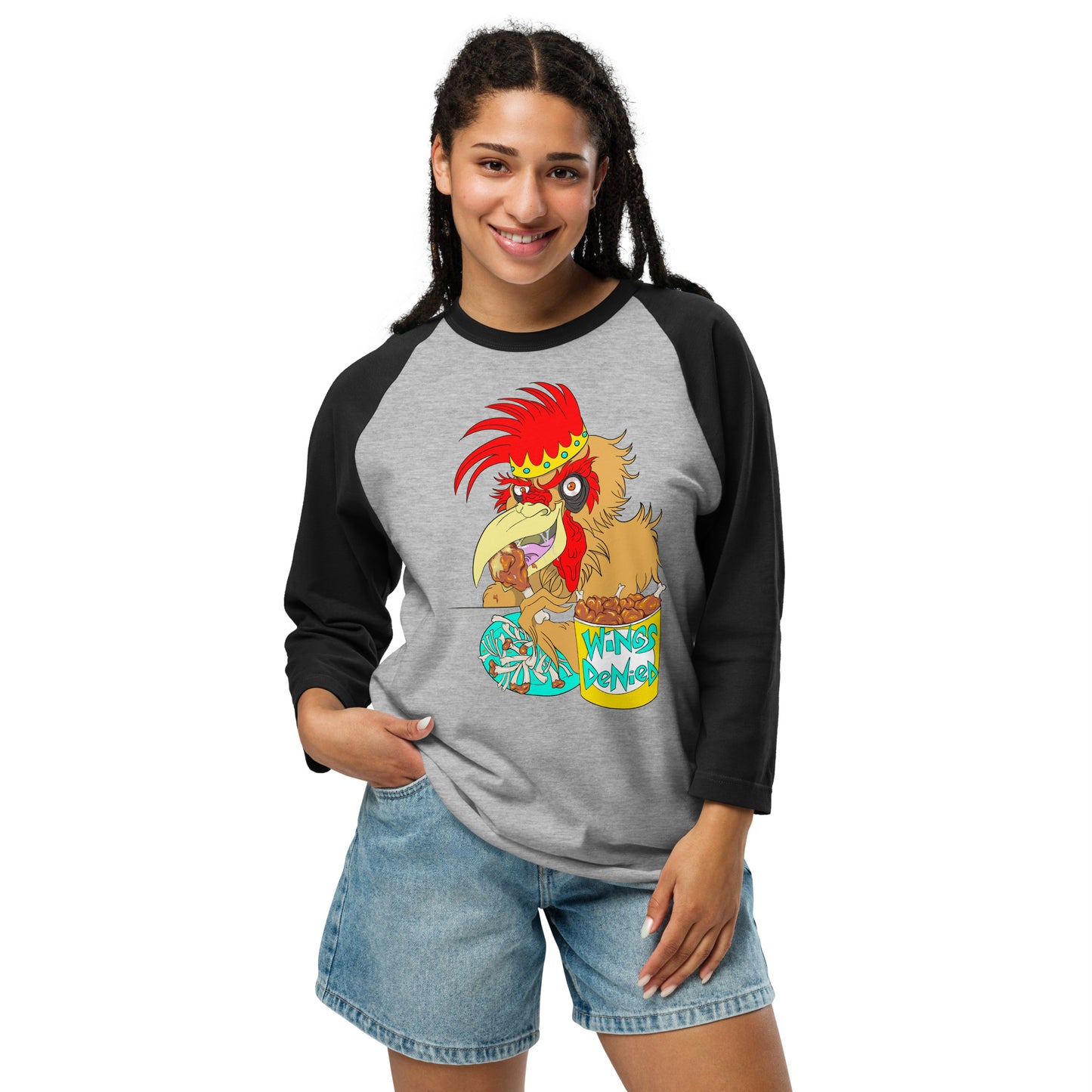 Cannibal Chicken Baseball T 3/4 Sleeve