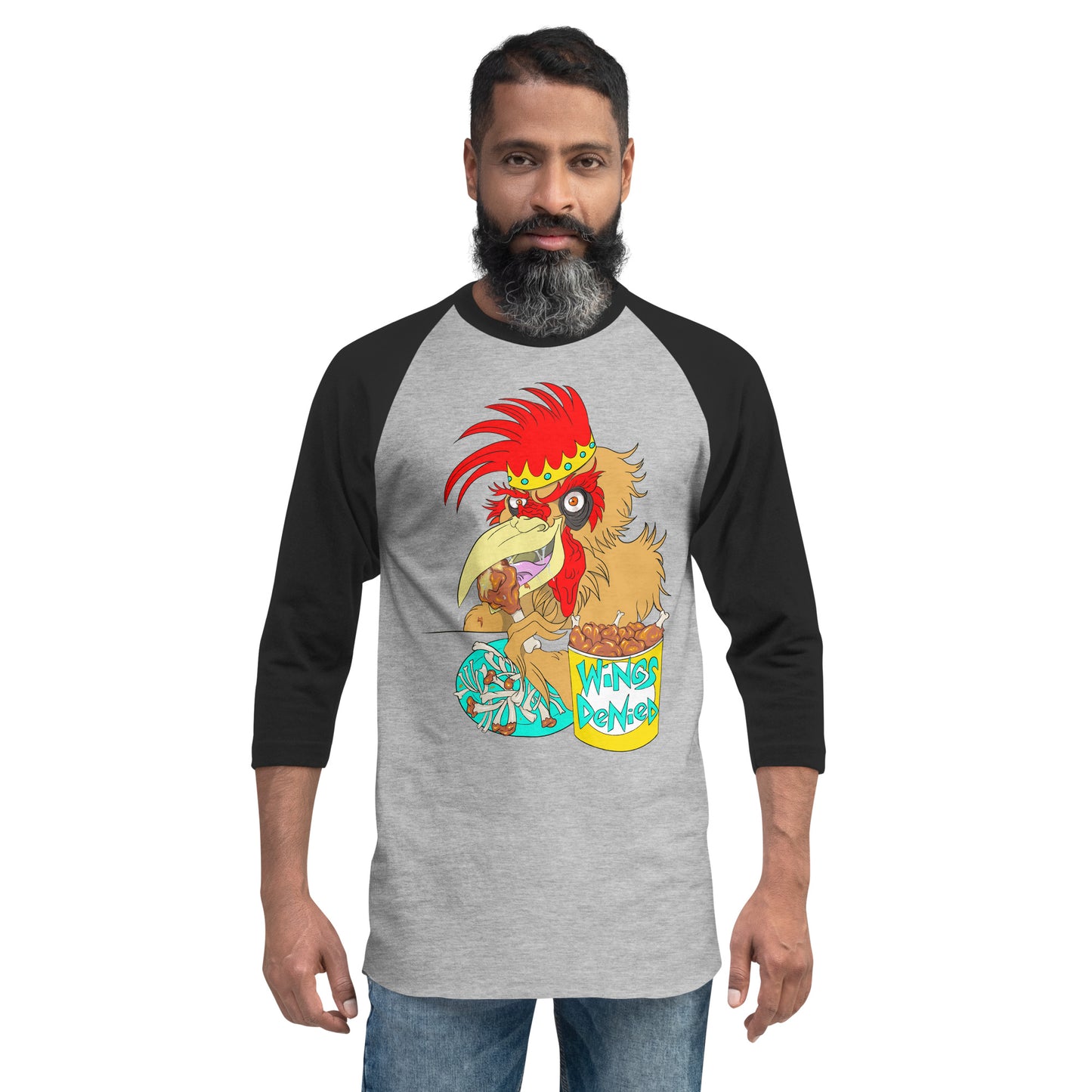 Cannibal Chicken Baseball T 3/4 Sleeve